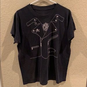 Vintage Harley tuxedo shirt